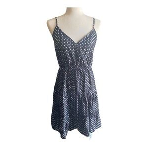 NWT-USTYLE-BLACK WITH WHITE POLKA DOT DRESS-SIZE MEDIUM